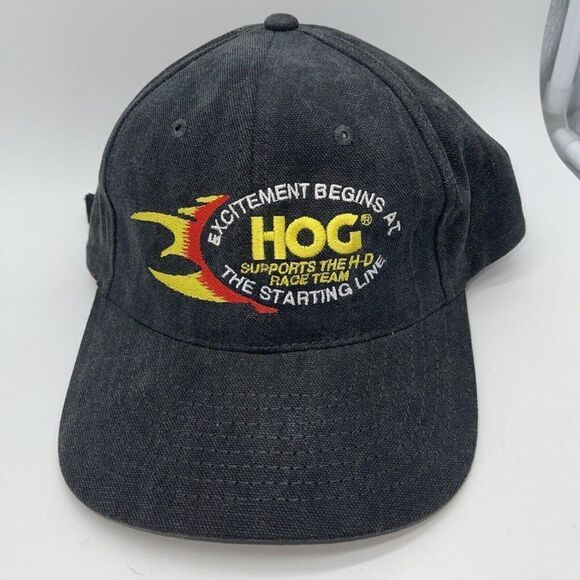 HOG H-D Race Team Adjustable Strap Black Hat - Picture 1 of 5